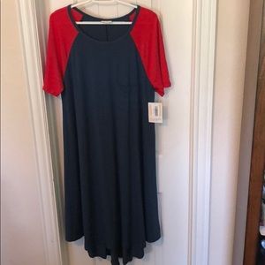 Lula Roe Carly XL color blocked